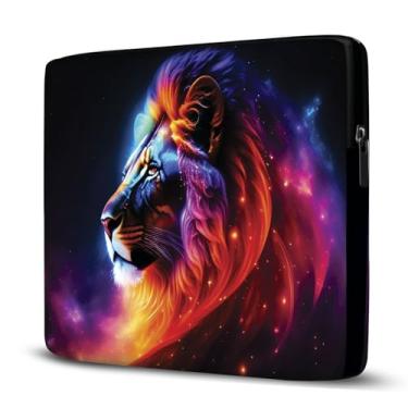 Imagem de Pasta Maleta Capa Case Para Laptop Notebook Compatível com MacBook, Dell, Samsung, Acer UltraBook, 15,6" Leão Brilho