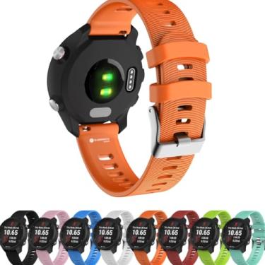 Imagem de Pulseira QUIBARATO de Silicone de 20mm Com Engate Rápido Compatível com 245 245 Music 165 645 (Laranja)