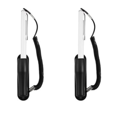 Imagem de 2 canetas de substituição universal para tela sensível ao toque capacitiva de alta sensibilidade, cabeça de toque de silicone, branca e preta, para celular, tablet