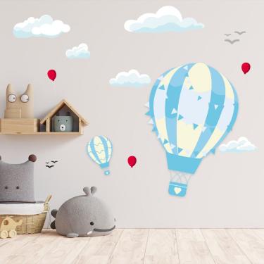 Imagem de Adesivo de Parede Balão Menino E Menina Balão Azul