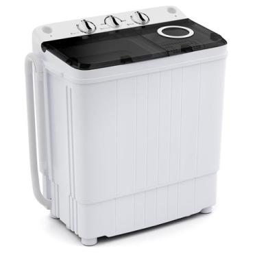 Imagem de Máquina de lavar portátil Giantex 8kg Wash & 3kg Spin, 110V