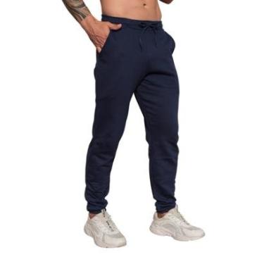 Imagem de Calça Moletom Masculina Flanelada Jogger Básica Inverno Cor:;Tamanho:P;Gênero:Masculino-Masculino