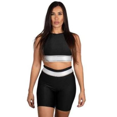 Imagem de Conjunto Colcci Top E Bermuda Sport Preto-Feminino