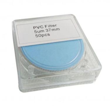 Imagem de Kit 100 Filtro Pvc 37mm 5 Microns Função Coleta Poeira Fe-500 Instruth