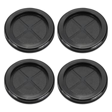 Imagem de PATIKIL Ilhós de borracha 3,5 cm (1-11/40.6 cm), 4 peças de cabos redondos de dois lados, ilhós para cabos, organizador flexível de arame de mesa para escritório, casa, mesa, bancada, preto