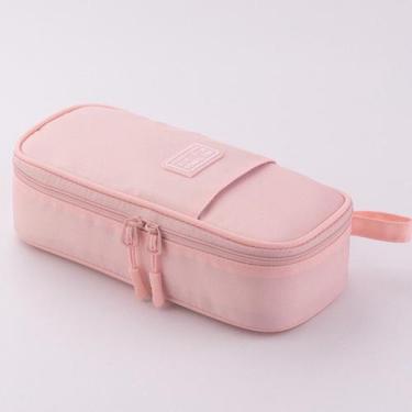 Imagem de Estojo De Lápis De Grande Capacidade Camada Escolar - oem, Rosa