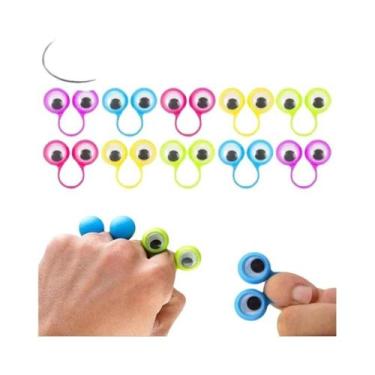 Imagem de Anéis De Plástico Para Fantoches De Dedo Infantis Com Olhos Móveis, Le