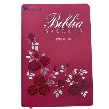 Imagem de Bìblia Sagrada Letra Gigante NAA Capa Com Índice Flor Pink