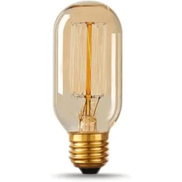 Imagem de Lâmpada Filamento Carbono Vintage Âmbar T45 25W 110V E27 Dimerizável