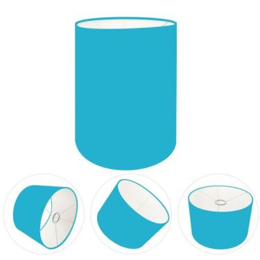 Imagem de Cúpula Abajur Cilíndrica Cp-8004 Ø15x25cm Azul Turquesa