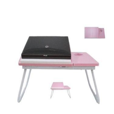 Imagem de Suporte Para Notebook Mesa Em Madeira Cama Ajustavel Multifuncional So