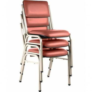 Imagem de Kit Com 3 Cadeiras Para Auditórios Linha Hotel Smart Vermelho - DESIGN