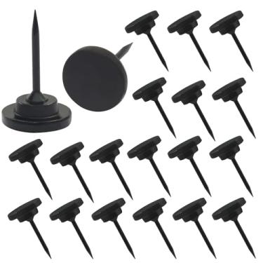 Imagem de Zorveiio 30 peças de pinos de metal preto, pinos de parede, quadro de avisos, tachinha decorativa para escritório, casa, pendurar fotos, decoração de Natal