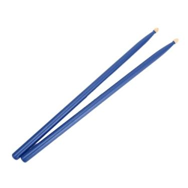 Imagem de Zerodis Maple Wood Jazz Drum Sticks Confortável Tambores de Aderência para Crianças e Adultos Pratique Acessórios para Instrumentos (Azul escuro)