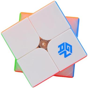 Imagem de Bukefuno GAN 251 V2 2 cubo Gans mini velocidade sem autocolantes GAN251 V2 51 mm cubo 2 x 2 principiante brinquedo mágico quebra-cabeças