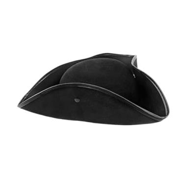 Imagem de YIJU Chapéu de pirata, acessórios para fotos, chapéu de três pontas para festa, fantasia de Halloween