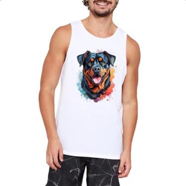 Imagem de Camiseta Regata Rottweiler Watercolor Arte - Alearts, EG