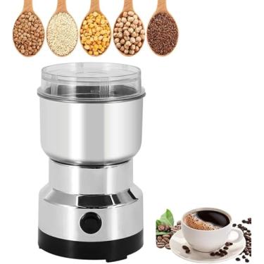 Imagem de Yuehuam Moedor De Especiarias, Elétrico Potente Grãos Café 150 W Com 4 Lâminas, Mini Máquina Trituradora Doméstica 300 Ml Multifuncional Para Grãos, Nozes, Temperos, Feijões E Especiarias