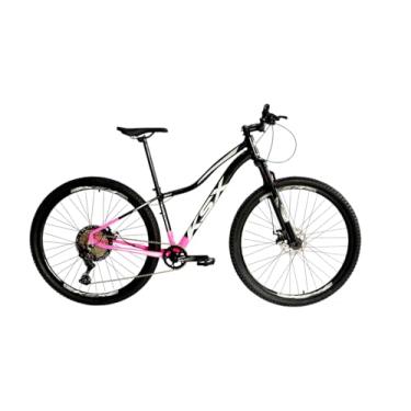 Imagem de Bicicleta Bike Aro 29 MTB Alumínio KSX 12V Marchas Com K7 11x52 Dentes Cabeamento Interno Feminina (ROSA C/PRETO (ADS BRANCO), 17)