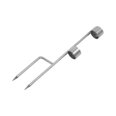 Imagem de ＡＷＨＡＯ Âncora de areia tipo guarda-chuva, suporte para trado de grama, com dois garfos, suporte de metal portátil, guarda-chuva de grama, estaca de solo para, S