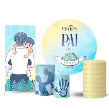 Imagem de Trio Capas Cilindro + Painel Redondo Sublimado + Lateral Dia dos Pais (K2PAI0001)