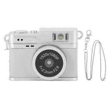 Imagem de ASHATA Câmera de Chaveiro de 64 GB, Câmera retrô Portátil de 1080p Com Exibição Colorida de 0,96in, Gravador de Vídeo, Sensor de Imagem CMOS, 4 Filtros, para Viagens Escolares (Branco)