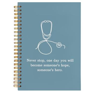 Imagem de BearCake Caderno de enfermeira, presentes de estudante de enfermagem, estetoscópio, diário de caderno de médico médico, futuro, enfermeira, estudante de medicina, presente de graduação, capa dura