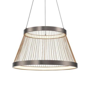 Imagem de Lustre Pendente Nordecor Beys 2941 Cinza / Dourado Led Bivolt - Mbled/