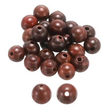 Imagem de HARFINGTON 100 peças de contas de madeira natural 6 mm madeira de ramo azedo redondo polido contas soltas esferas espaçadoras lisas para fazer joias, pulseiras, colar, brincos, artesanato, faça você