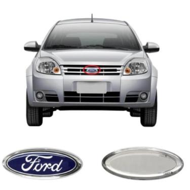 Imagem de Emblema Grade Dianteira Ford KA Fiesta 2003 a 2013 Cromado - Marcon