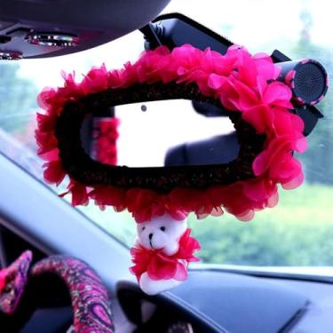 Imagem de Capa de espelho retrovisor de carro, protetor de espelho retrovisor automotivo elástico de pelúcia, protetor retrovisor automotivo, decoração automotiva para mulheres e meninas (7)