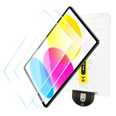 Imagem de TiKeDa Protetor de tela para iPad A16 11 polegadas 11ª/10ª geração 10,9 polegadas (2025/2022), vidro temperado de dureza 9H + com bandeja de aplicação automática, sem bolhas, suporte Apple Pencil