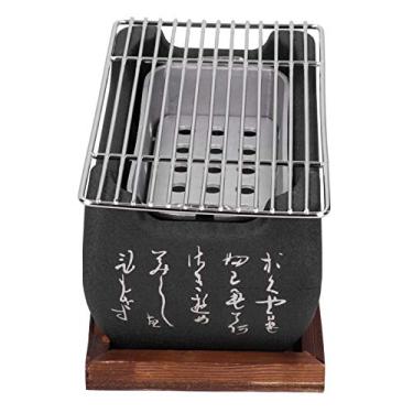 Imagem de CHICIRIS Churrasco japonês, Yakitori Grill a carvão doméstico, acessórios para churrasco, churrasqueira japonesa portátil, placa de churrasco Yakitori