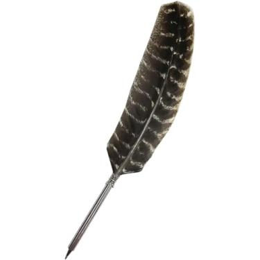 Imagem de Conjunto de canetas de caligrafia de penas para iniciantes, caneta de tinta de pena de escrita de ponta de metal vintage caneta tinteiro para presente (caneta esferográfica)