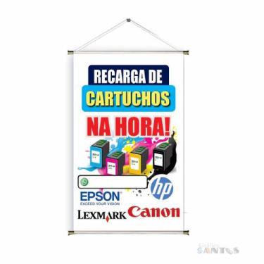 Imagem de Banner pronto Recarga de Cartuchos BA 597 medida 45x70 cm arte pronta