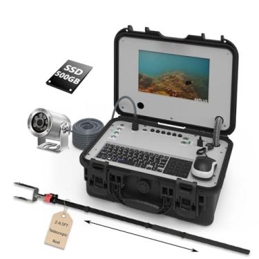 Imagem de Barlus Underwater Video Camera Kit 2MP Waterproof Camera with 10'' IPC Display Portable PC control System with 500GB SSD, 2m Telescopic Pole for underwater inspections