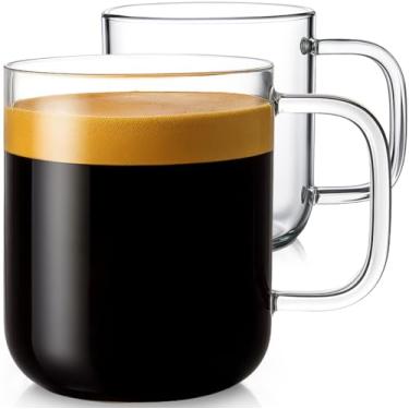 Imagem de Aquach Conjunto de 2 canecas de vidro de 473 ml com alça para bebidas de chá de café quente/frio, qualidade mais espessa