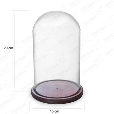 Imagem de Cúpula de Vidro Redoma de Vidro Bela e a Fera c/Base 20cm - Pense Flor