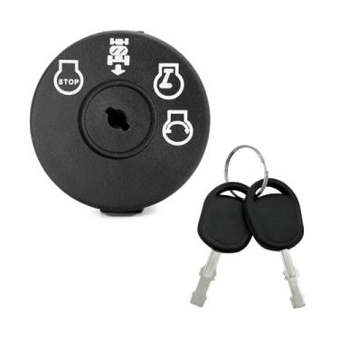 Imagem de SINTIKI 532193350 Interruptor de ignição 4 posições com chaves de substituição 193350 para Husqvarna LT/LTS/YT/ST/GT Series Craftsman LT1000 LT2000 LT3000 AYP Sears Poulan Trator cortador de grama