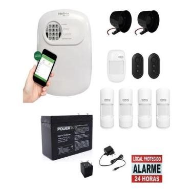 Imagem de Kit Alarme Sem Fio Intelbras 4 Infra PET, 1 Infra, 2 Sirenes e App