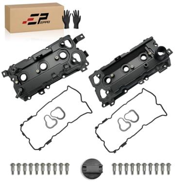 Imagem de EPPO Tampas de válvula de motor com junta e parafusos compatíveis com Nissan Infiniti - 2008-2018 - 350Z EX35 FX35 G35 M35 Q50 Q70, V6 3,5L motores a gasolina (VQ35HR), substitui # 13264JK20A
