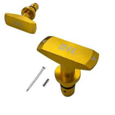 Imagem de Puxador Vareta Óleo Motor Tuning Universal Amarelo Metal