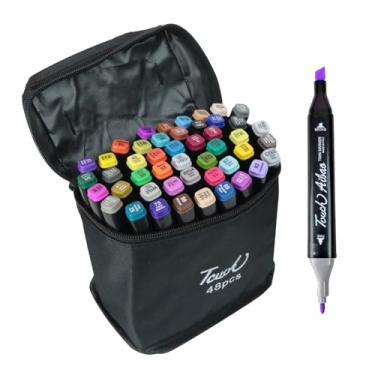 Imagem de JOGO DE CANETINHAS COM PONTAS DUPLAS 48 UNIDADES