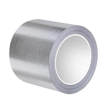 Imagem de YWMJZEU Fita de folha de alumínio de fibra de vidro, fita de proteção térmica autoadesiva para dutos de ar quente e frio, 10 Cm de Largura