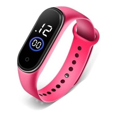 Imagem de Relógio De Pulso Digital Led Esportivo Resistente Água Rosa