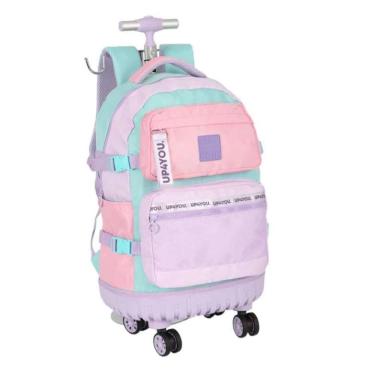 Imagem de Mochila Rodinha 18 Larissa Manoela Rosa E Turquesa Up4You