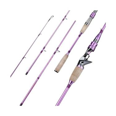 Imagem de Vara de Pesca de Viagem Vara de pesca isca 2.1M 4 seções fibra carbono vara fundição viagem equipamento