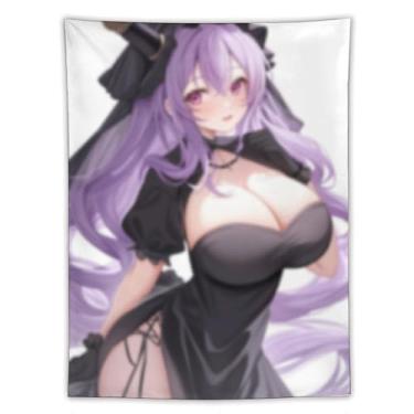 Imagem de LIEGBMEU Tapeçaria de biquíni sexy anime menina 152.4 cm x 203.2 cm interior exterior parede colcha arte decoração de tapeçaria caprichosa, AF243