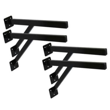 Imagem de Kit 4 Suportes Parafusar Bancada Pia Pedra Mármore 40X20Cm - OURO MINA