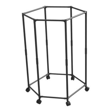 Imagem de SiaBiced Varal de roupas com rodinhas, cabide móvel para roupas, expositor de roupas, rack de varejo para secagem ao ar livre de roupas, toalhas, calças e, Preto Solteiro